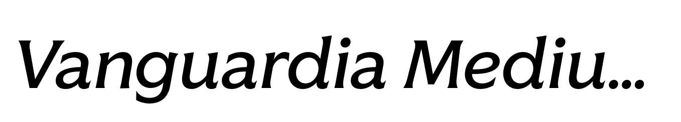 Vanguardia Medium Italic